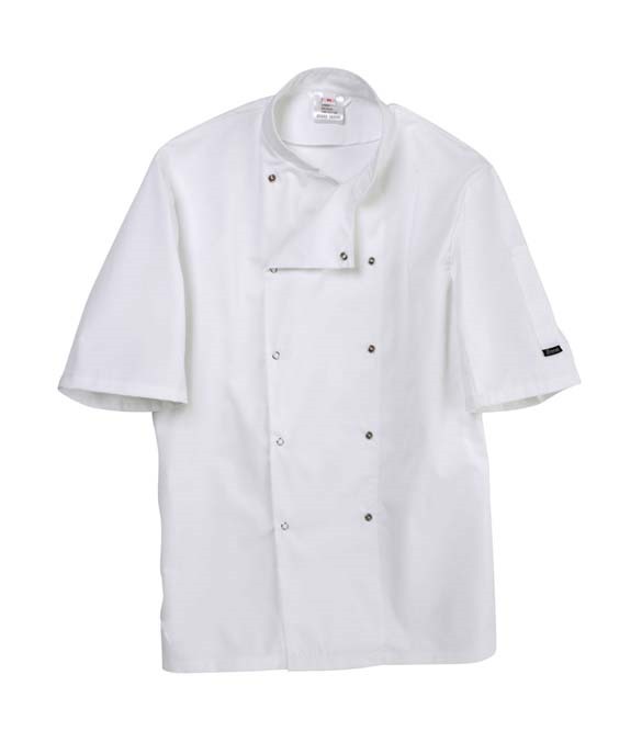 Dennys Short Sleeve Press Stud Chef&#39;s Jacket